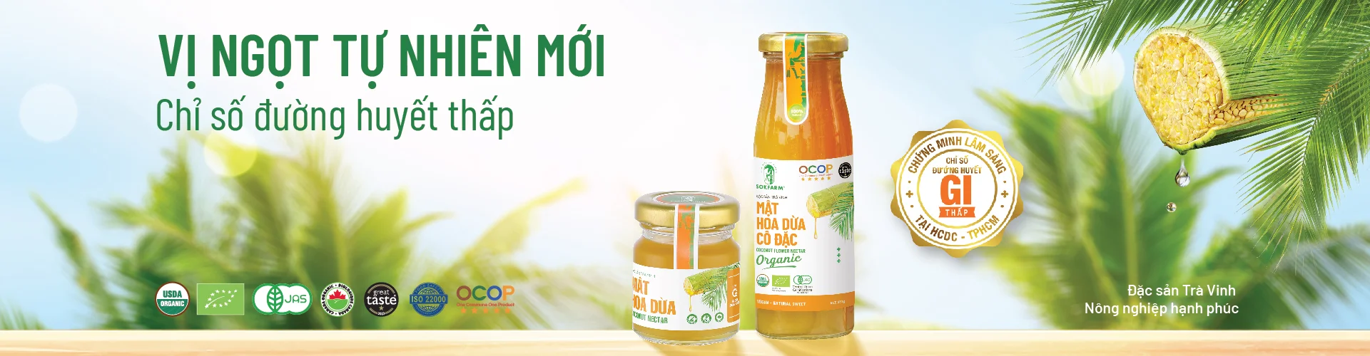 freSy with passion - Mật hoa dừa cô đặc organic Sokfarm 250g