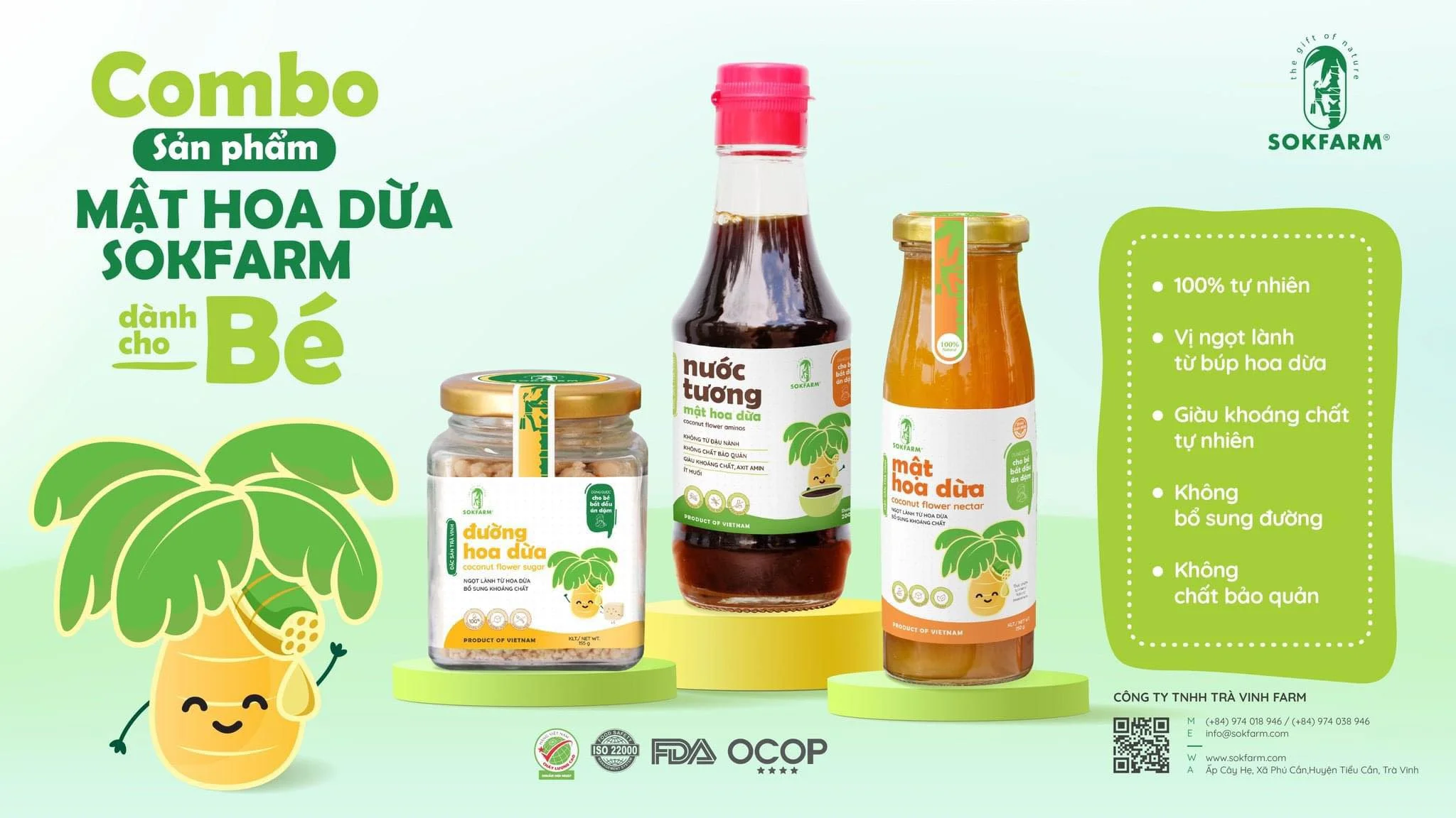 freSy with passion - Mật hoa dừa cô đặc organic Sokfarm cho bé